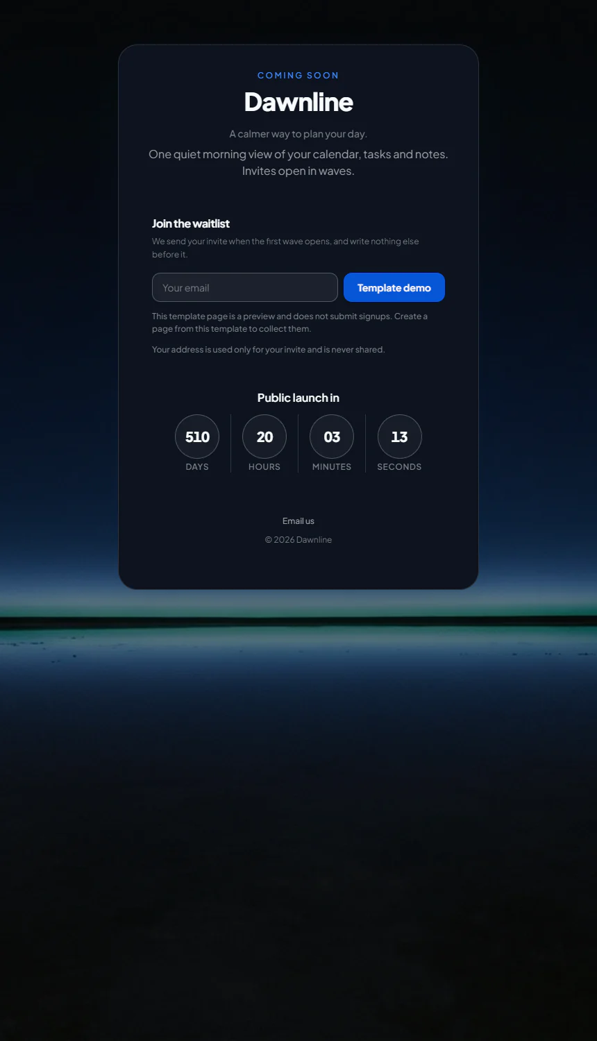 Horizon Launch — Priority Pioneer Waitlist