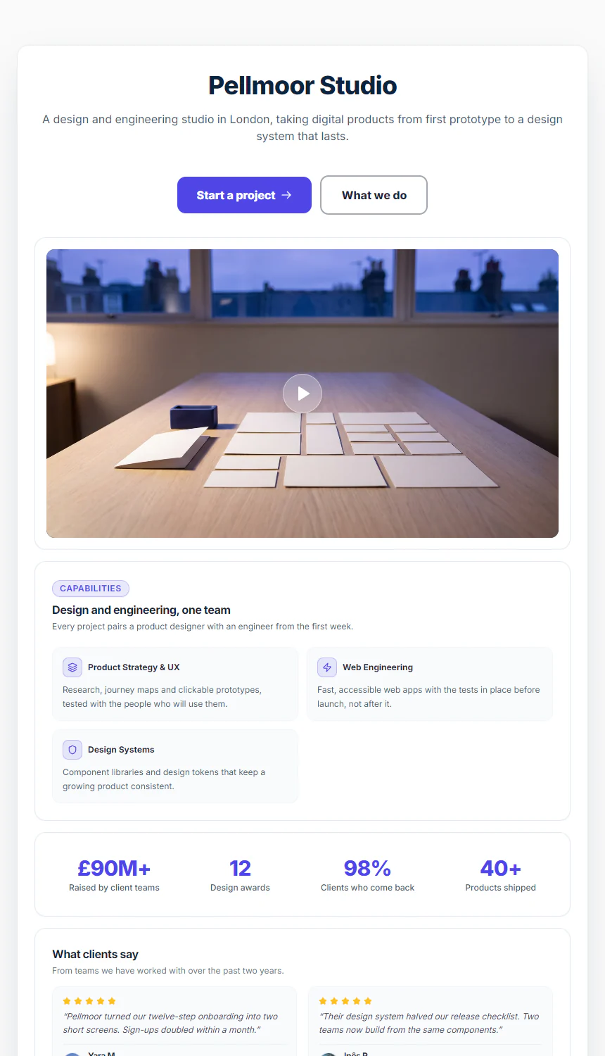 Pellmoor Studio — Digital Product Agency