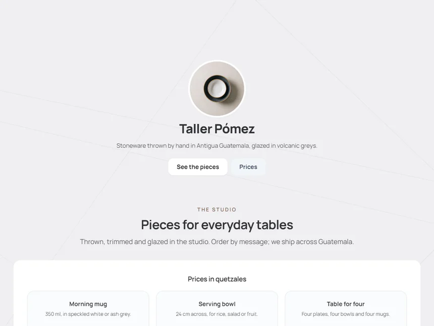 Taller Pómez — Stoneware Shop
