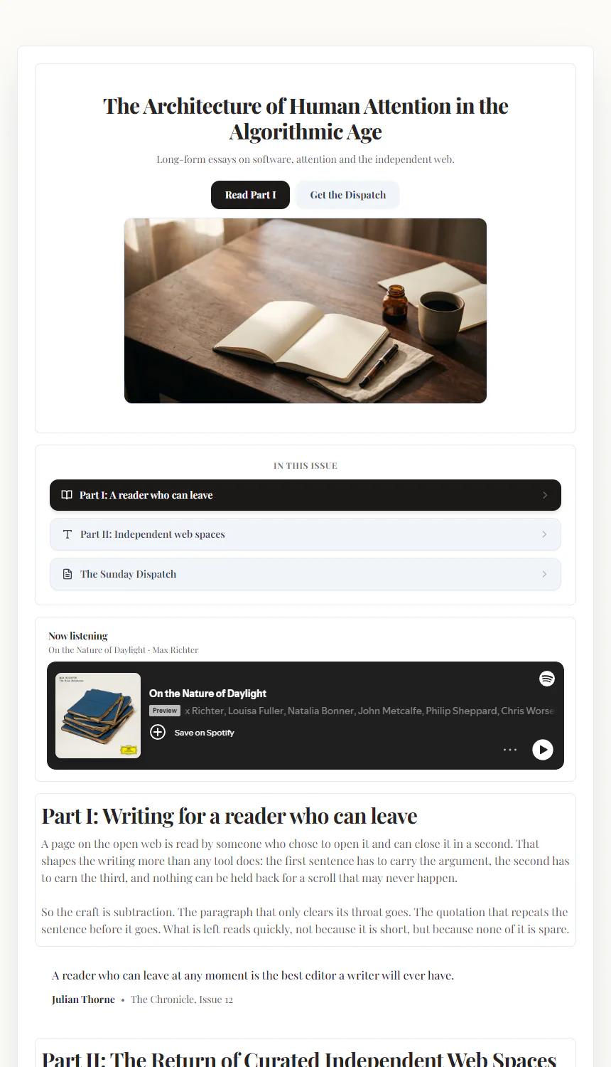 The Chronicle — Dual-Column Publication